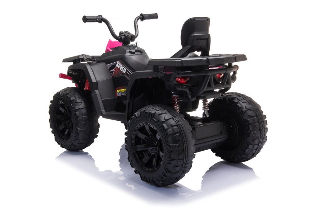 Elektrisk fyrhjuling för barn JC333 rosa 2x200W 3-8 km/h fjärrkontroll