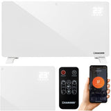 Elektrisk glasradiator 2500W WiFi Smart Life IP24 vit 85x41 cm