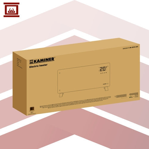 Elektrisk glasradiator 2500W WiFi Smart Life IP24 vit 85x41 cm