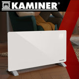 Elektrisk glasradiator 2500W WiFi Smart Life IP24 vit 85x41 cm