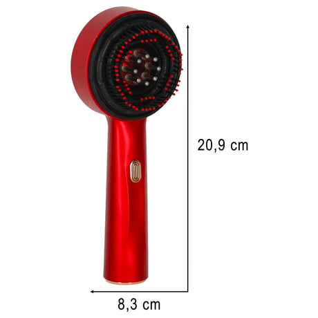 Elektrisk hårbottenmassager infraröd värme 3 lägen USB-C röd