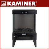 Elektrisk kamin 2000W med flammeffekt, fjärrkontroll & timer 1-12h