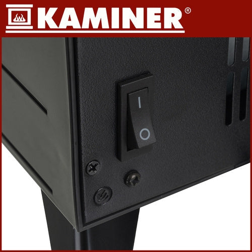Elektrisk kamin 2000W med flammeffekt, fjärrkontroll & timer 1-12h