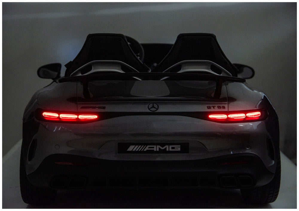 Elektrisk åkbil Mercedes GT63 AMG 24V batteri grå