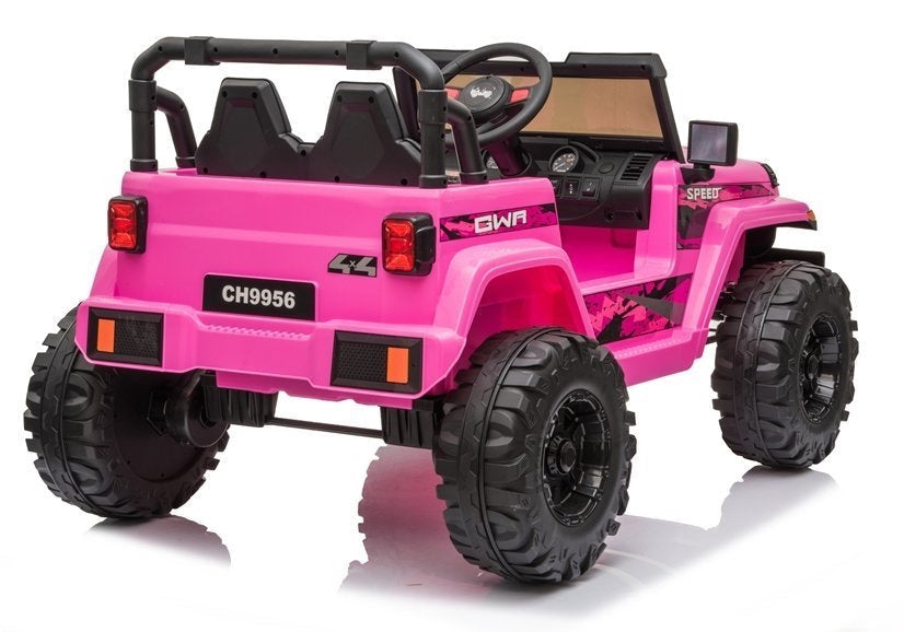 Elektrisk åkbil barn 12V 2x45W rosa med fjärrkontroll 2.4G