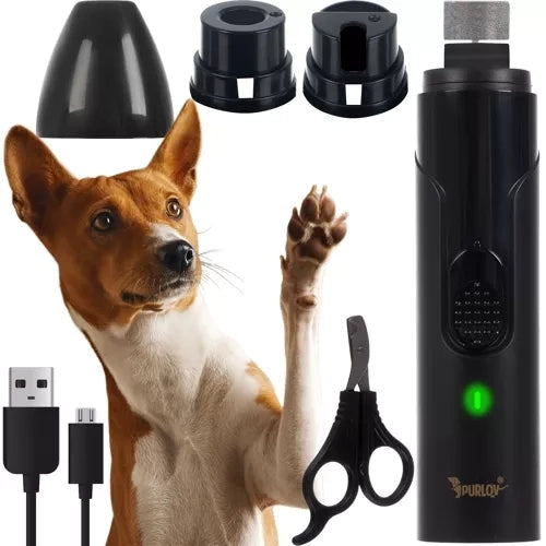 Elektrisk kloslip för husdjur USB-laddning 2 skydd + sax hund katt