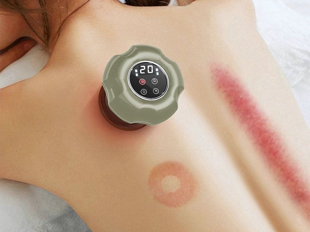 Elektrisk koppningsapparat med värme 12 sugstyrkor uppladdningsbar grå
