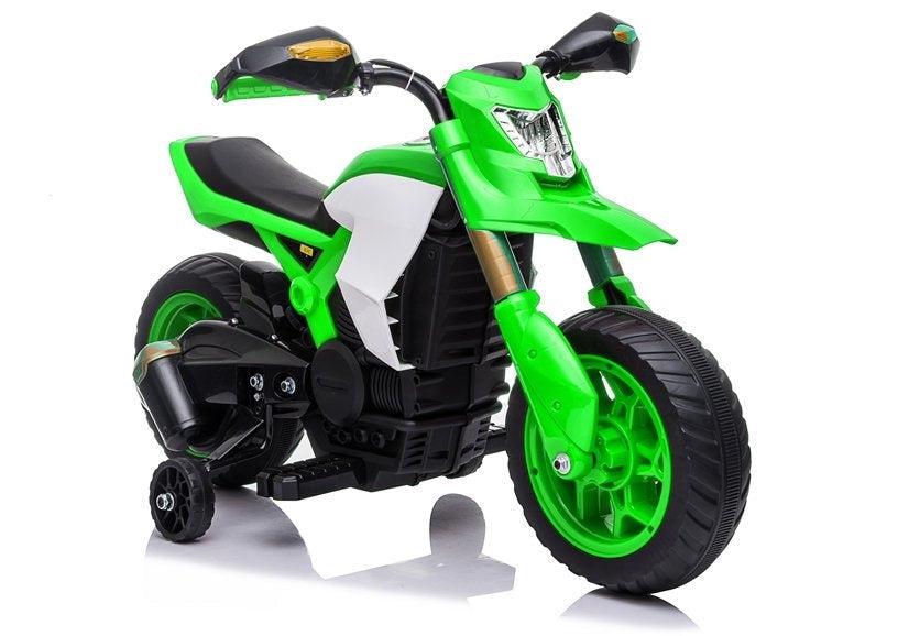 Elektrisk leksaksmotorcykel ride-on 6V 45W grön max 30 kg