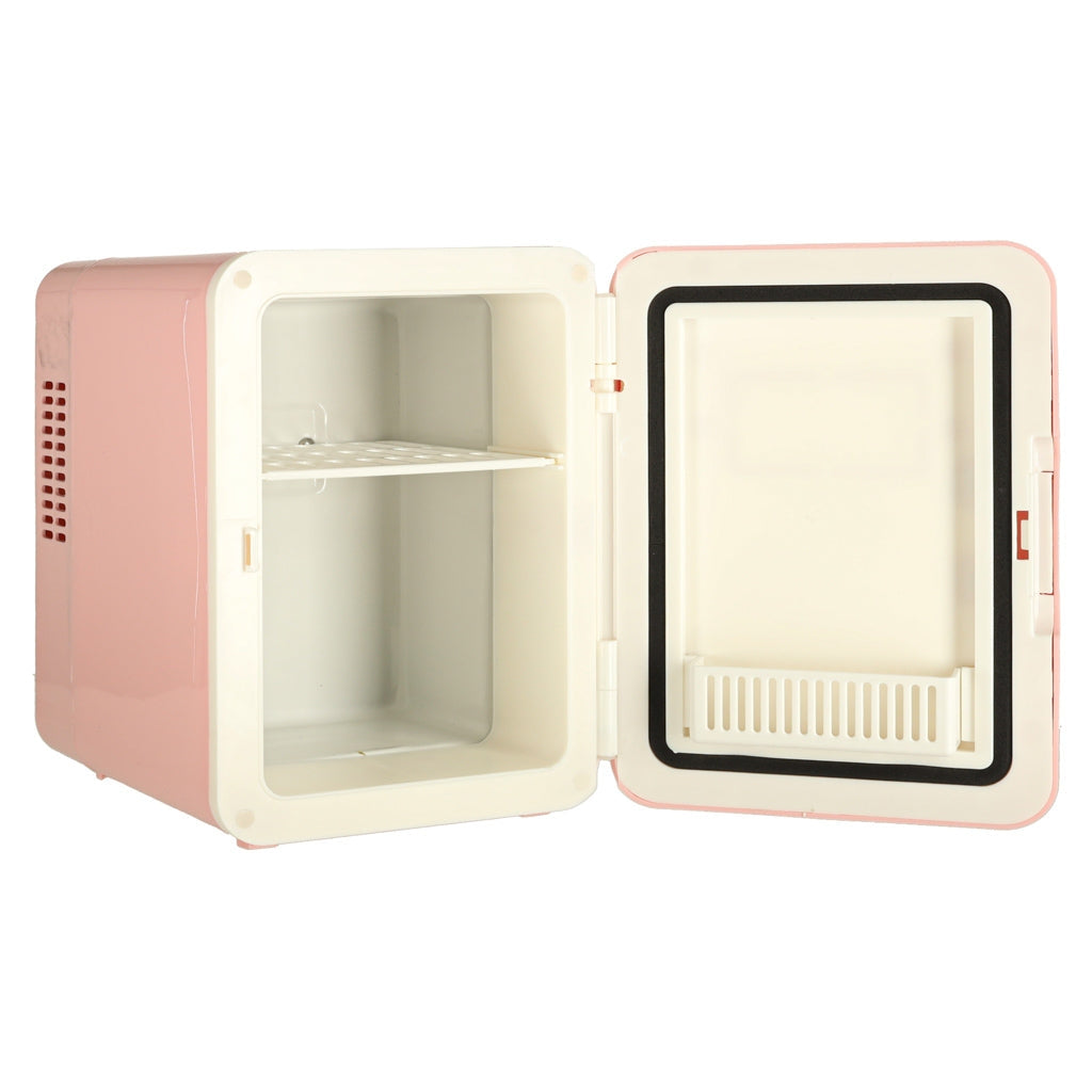 Elektrisk mini kylbox 4L kyl/värme 12V/230V portabel rosa