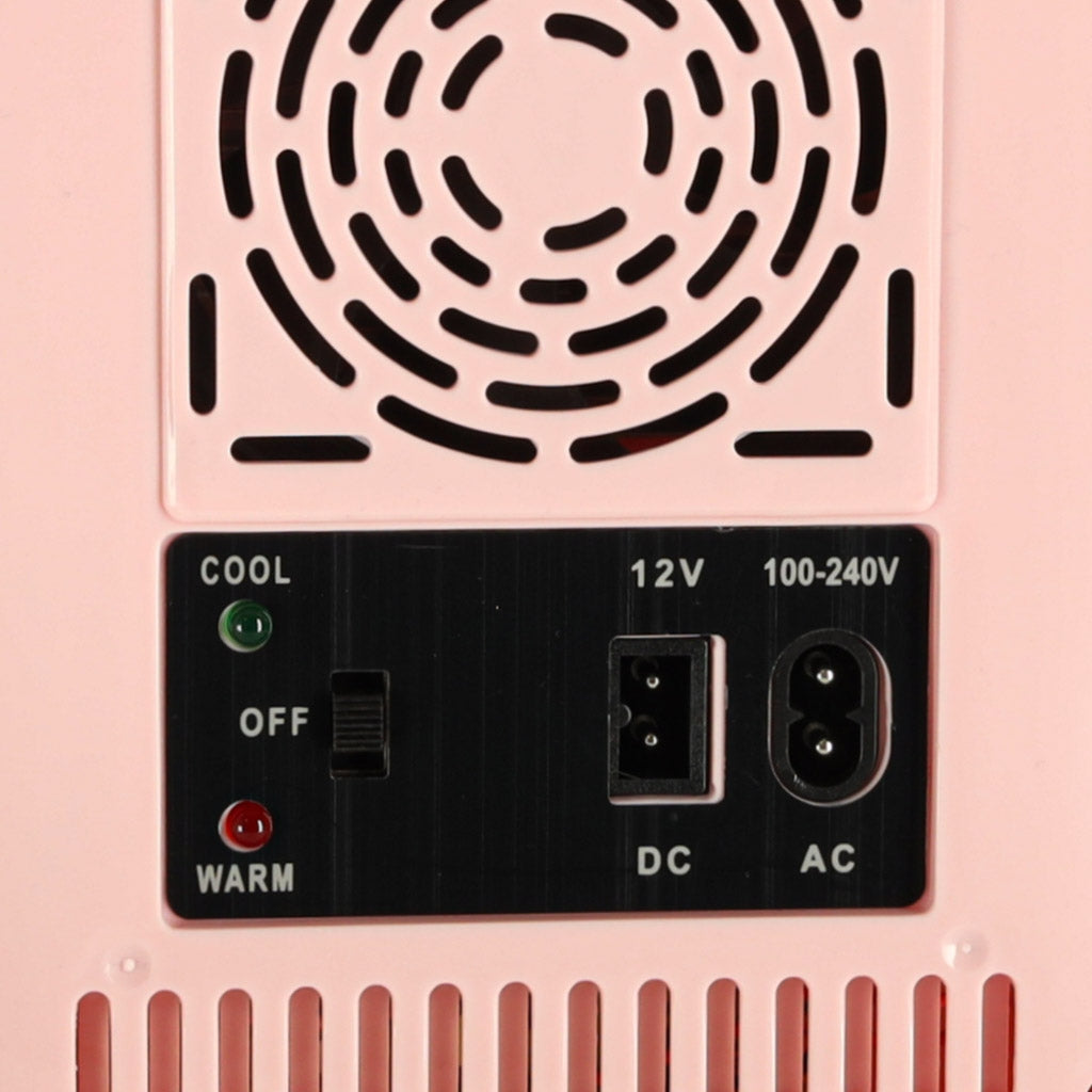 Elektrisk mini kylbox 4L kyl/värme 12V/230V portabel rosa