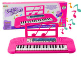 Elektriskt piano för barn 37 tangenter rosa med notställ och 36 demos