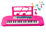 Elektriskt piano för barn 37 tangenter rosa med notställ och 36 demos