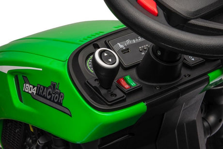 Elektrisk traktor 24V batteridriven grön för barn och vuxna