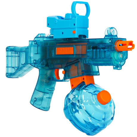 Elektrisk vattenpistol 350 ml 10 m räckvidd USB-laddning blå/orange