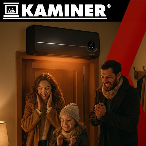 Elektrisk väggvärmare luftgardin 2000W WiFi IP22 timer fjärrkontroll