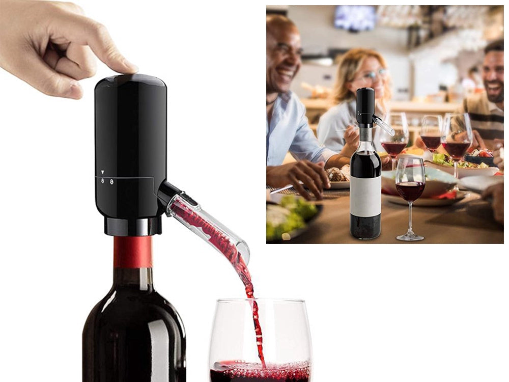 Elektrisk vinpump med luftare och LED för vinflaska batteridriven