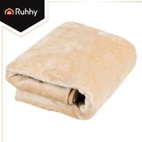 Elektrisk värmefilt 160x90 cm USB-A 3 värmelägen beige