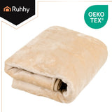 Elektrisk värmefilt 160x90 cm USB-A 3 värmelägen beige
