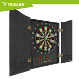 Elektronisk darttavla 45 cm med ljud/ljus, flera spel, batteri/adapter