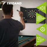 Elektronisk darttavla 45 cm med ljud/ljus, flera spel, batteri/adapter
