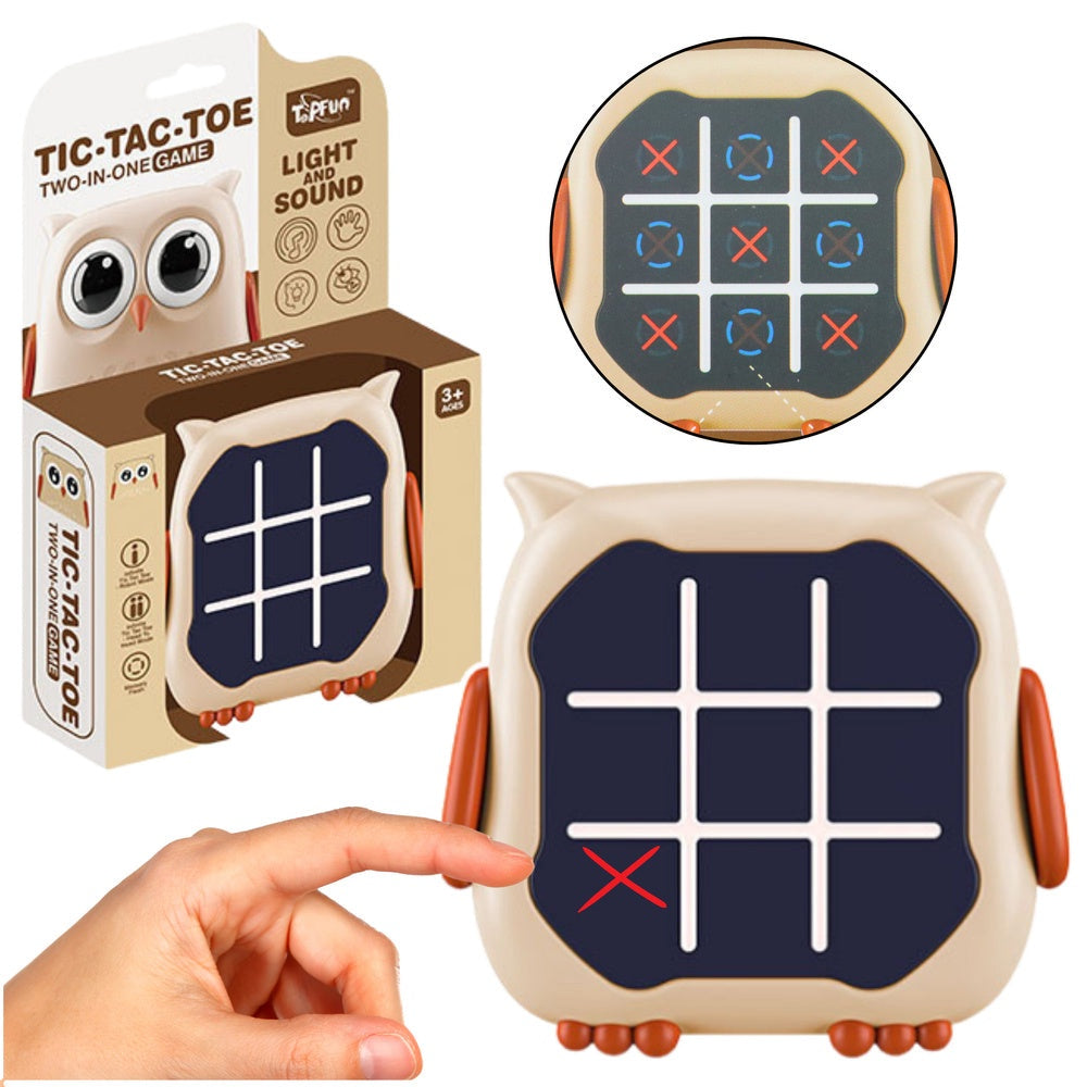 Elektroniskt spel 3-i-1 Tic Tac Toe/Par/Minne med ljus & ljud