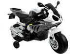 Elmotorcykel för barn BMW S1000RR 12V 45W silver med fjärrkontroll