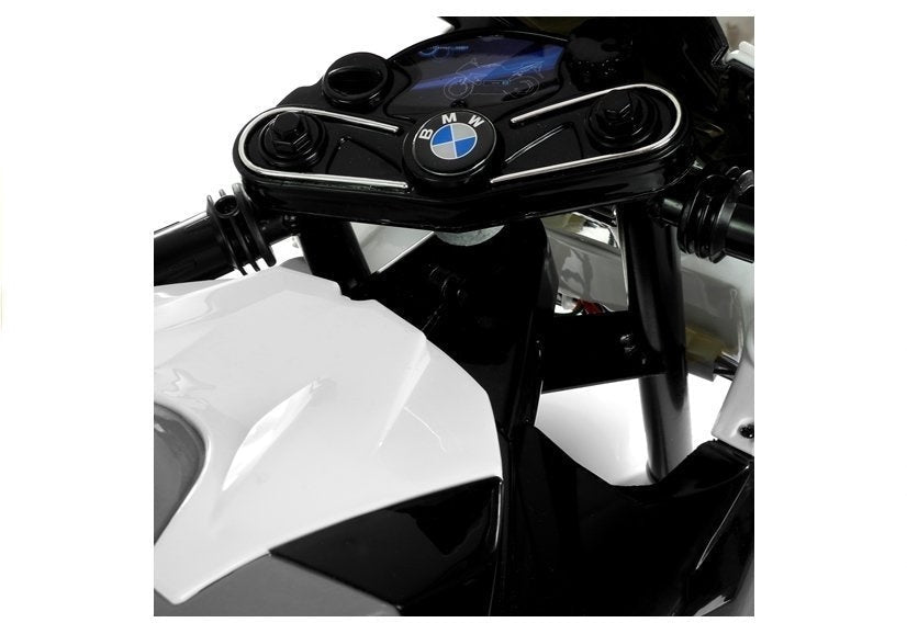 Elmotorcykel för barn BMW S1000RR 12V 45W silver med fjärrkontroll
