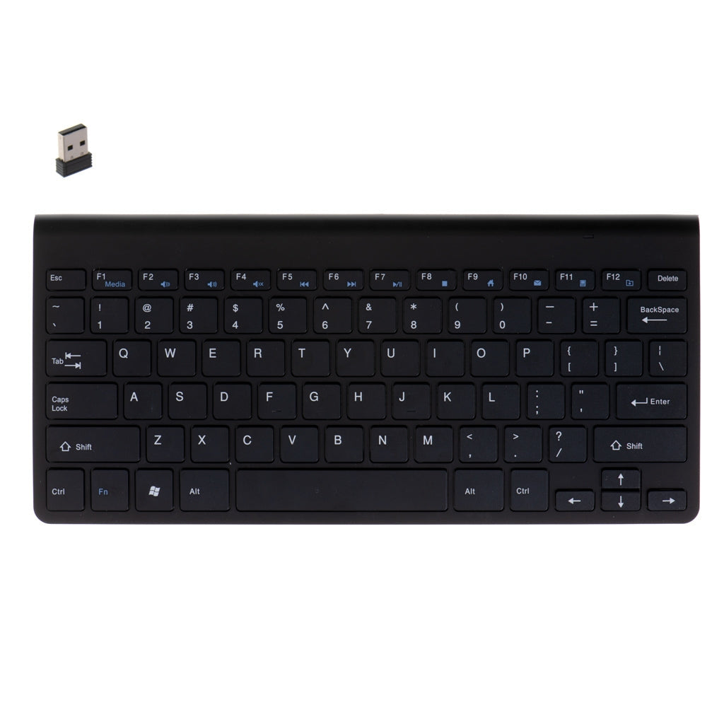 Eng Trådlöst tangentbord Utan ÅÄÖ 2.4GHz USB för Smart TV/PC/Mac/Android svart