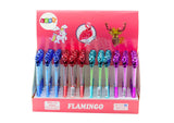 Enhörningsbläckpenna med diamanter 16 cm, 48-pack, färgval