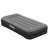 Enkel luftmadrass 191x97x36 cm med USB 5V pump & kudde 150 kg
