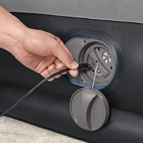 Enkel luftmadrass 191x97x36 cm med USB 5V pump & kudde 150 kg