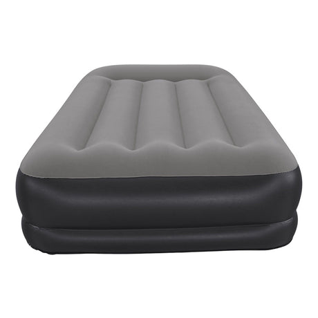 Enkel luftmadrass 191x97x36 cm med USB 5V pump & kudde 150 kg