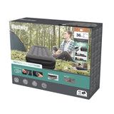 Enkel luftmadrass 191x97x36 cm med USB 5V pump & kudde 150 kg