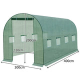 Ersättningsfolie till växthustunnel 4x3x2 m PE 140 g/m² grön