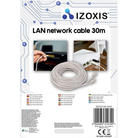 Ethernet LAN-nätverkskabel RJ45 30 m 10/100 Mb/s PVC