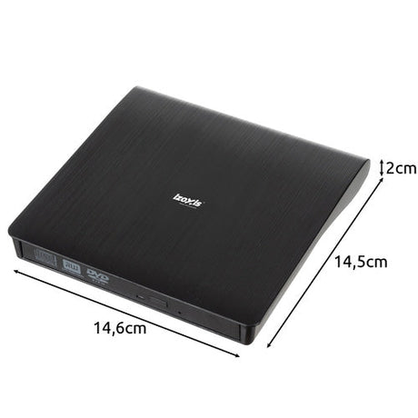Extern DVD/CD-brännare USB 3.0 24x/8x för Windows/macOS/Linux