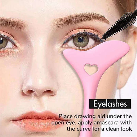 Eyeliner stencil mall i flexibelt material, återanvändbar, rosa