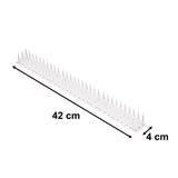 Fågelpiggar plast vit 8-pack 342 cm för balkong, fönsterbleck, räcke
