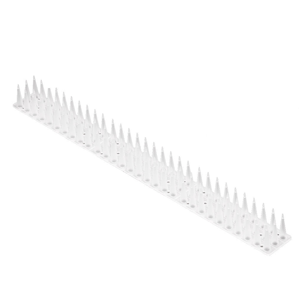 Fågelpiggar plast vit 8-pack 342 cm för balkong, fönsterbleck, räcke