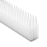 Fågelpiggar plast vit 8-pack 342 cm för balkong, fönsterbleck, räcke