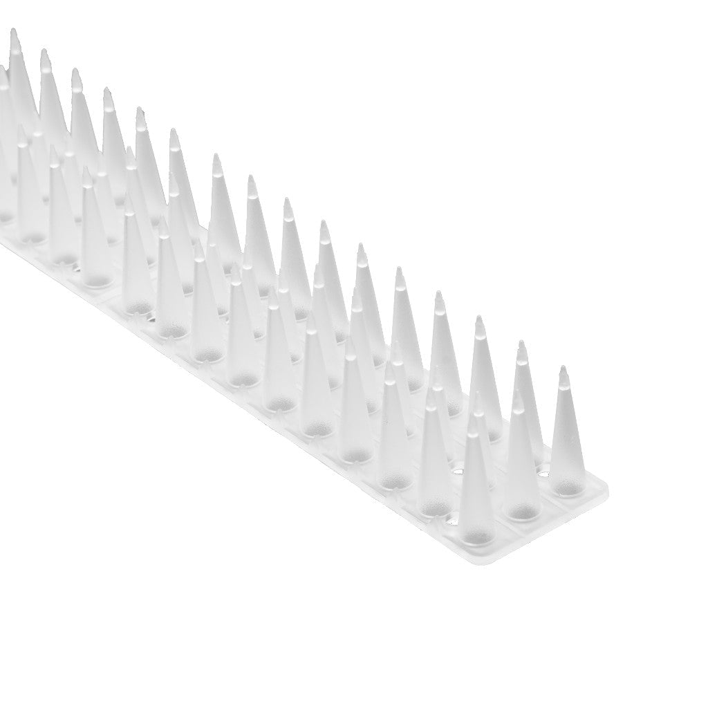 Fågelpiggar plast vit 8-pack 342 cm för balkong, fönsterbleck, räcke