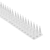 Fågelpiggar plast vit 8-pack 342 cm för balkong, fönsterbleck, räcke