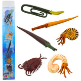 Figurset förhistoriska havsdjur 6-pack plastfigurer 6–9 cm