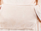 Filt med ärmar i fleece 200x140 cm beige universal storlek