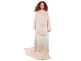 Filt med ärmar i fleece 200x140 cm beige universal storlek