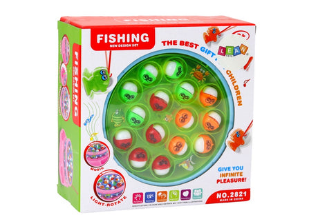 Fiskespel med roterande damm, ljus & ljud, blå, från 3 år
