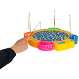Fiskfångst spel med 45 fiskar och 4 nät, ljus/ljud, 1-4 spelare