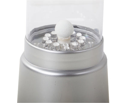 Fisklampa bordslampa med vatten färgskiftande ljus 50 cm silver