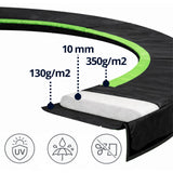 Fjädringsskydd trampolin 12 ft 360-376 cm, 10 mm vaddering