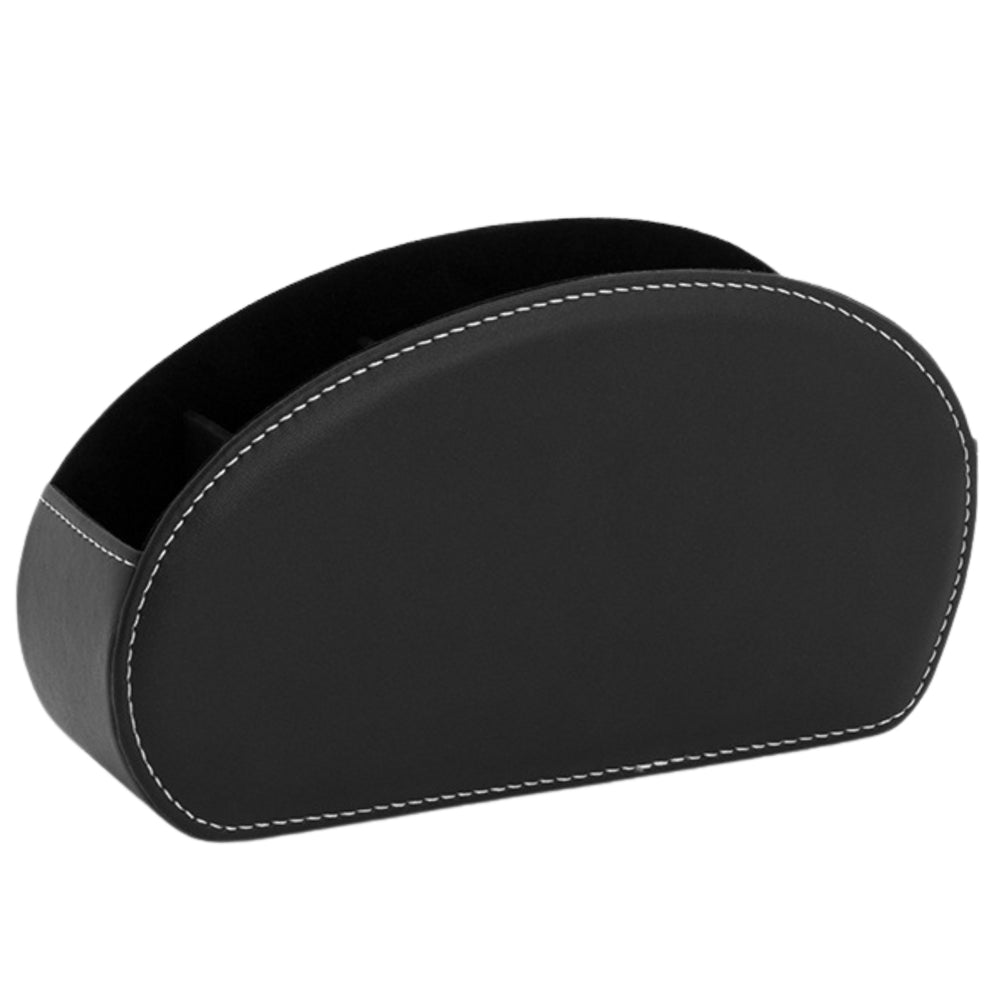 Fjärrkontrollhållare med 5 fack i läderlook 20x10,5x7,5 cm